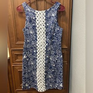 Lilly Pulitzer Navy Cotton Patterned Dress